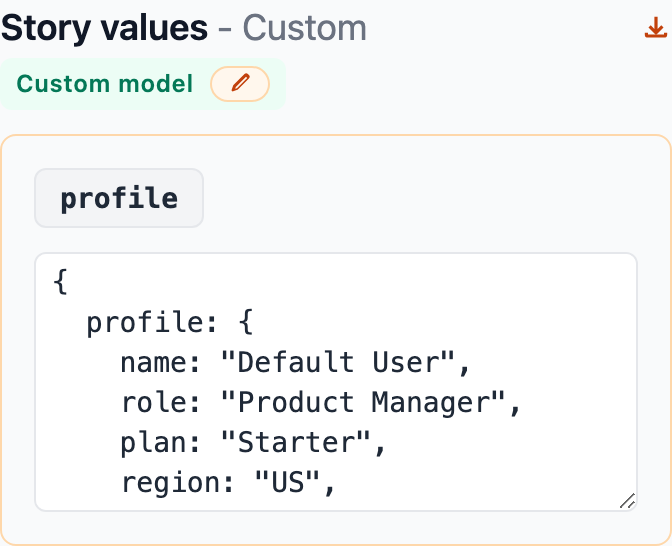 Custom model input form