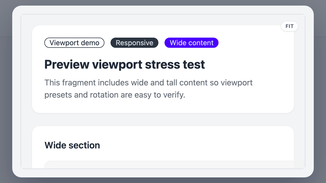 Fullscreen preview mode