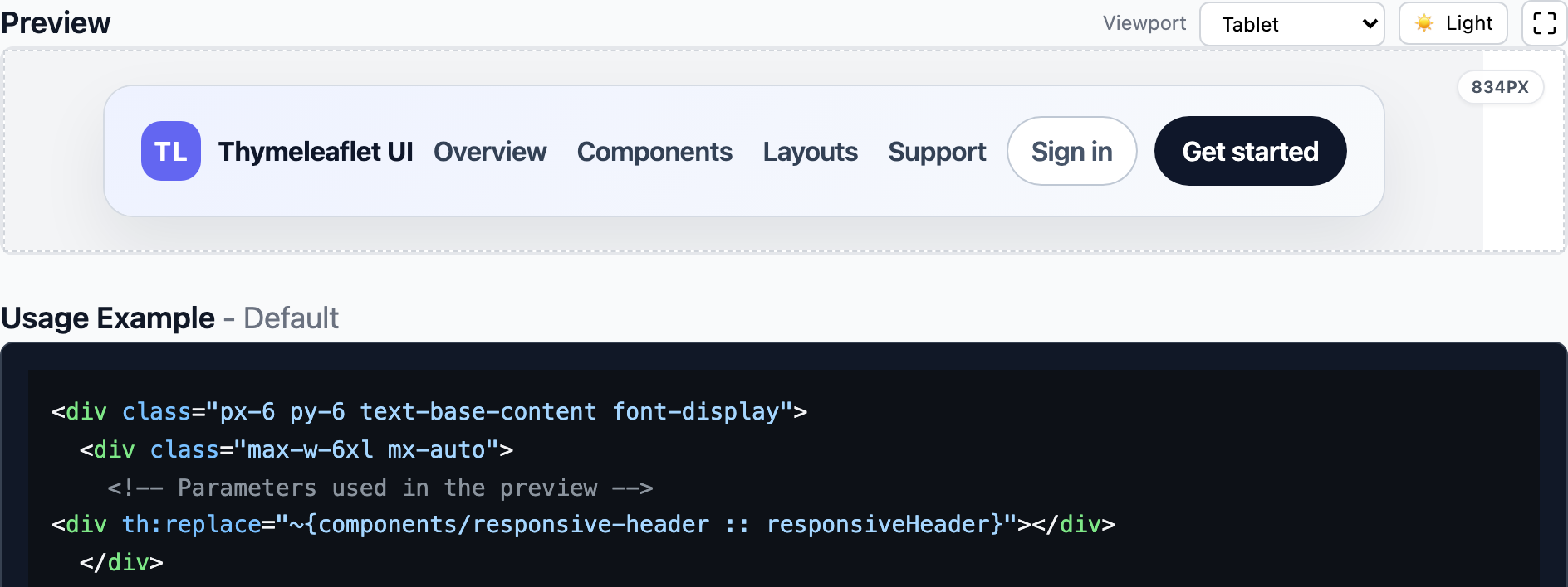 Responsive header on Mobile Small (landscape)